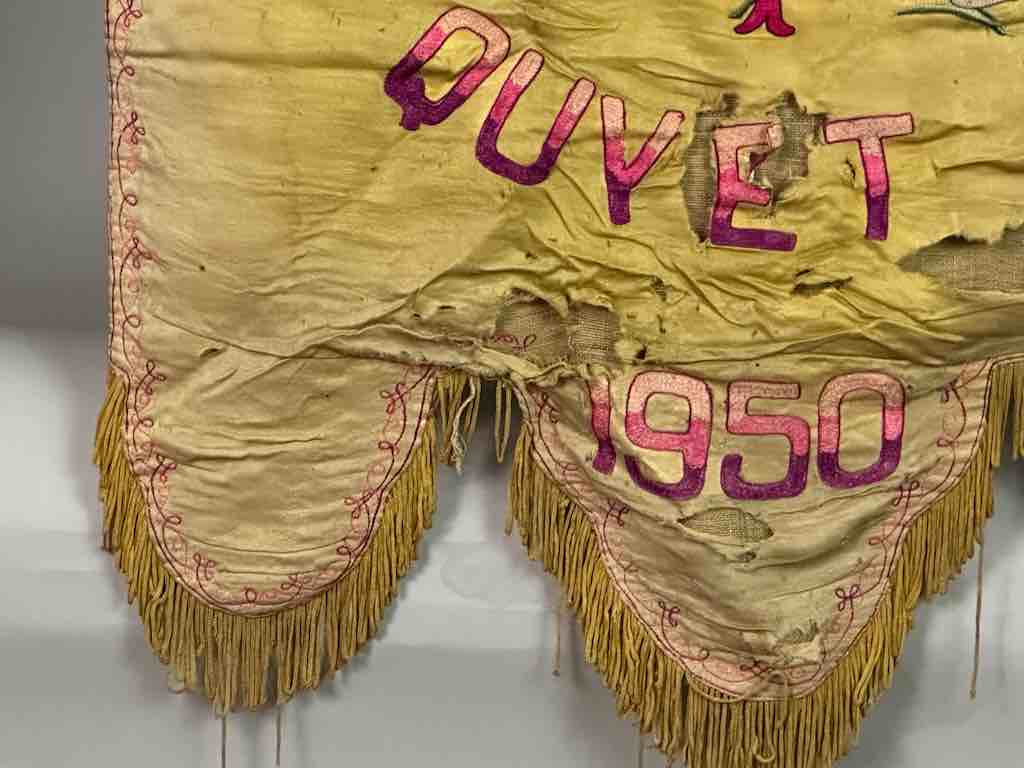 Antique Vietnamese Catholic Saint Joseph Banner Authentic Ecclesiastical Cloth