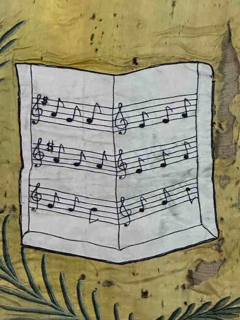 Antique Vietnamese Catholic Saint Joseph Banner Authentic Ecclesiastical Cloth