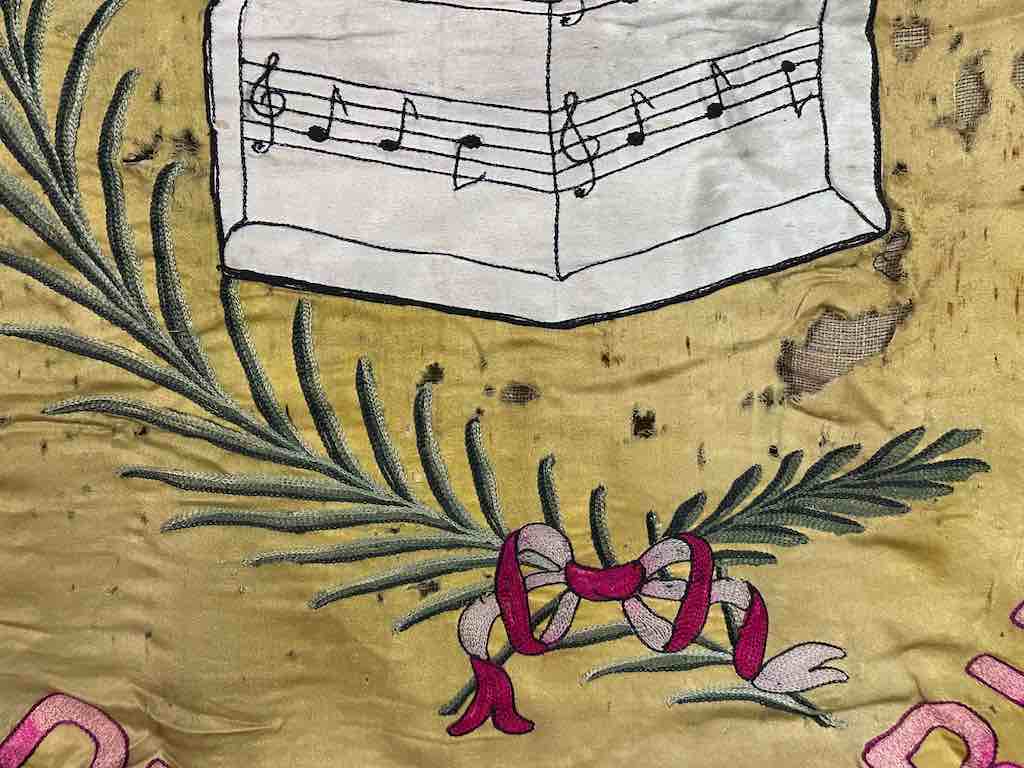 Antique Vietnamese Catholic Saint Joseph Banner Authentic Ecclesiastical Cloth