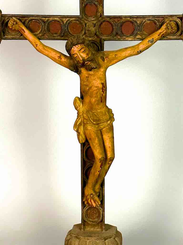 A very Large Antique French-Vietnamese Catholic Crucifix
