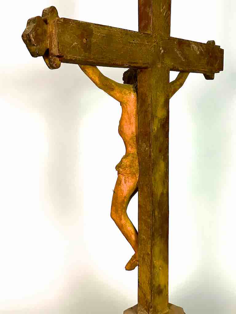 A very Large Antique French-Vietnamese Catholic Crucifix