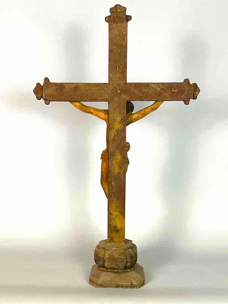 A very Large Antique French-Vietnamese Catholic Crucifix
