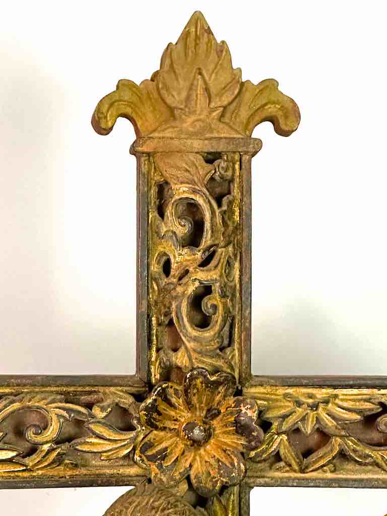 A very Large Antique French-Vietnamese Catholic Crucifix