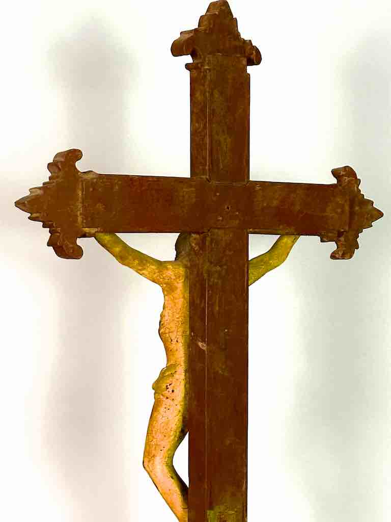 A very Large Antique French-Vietnamese Catholic Crucifix