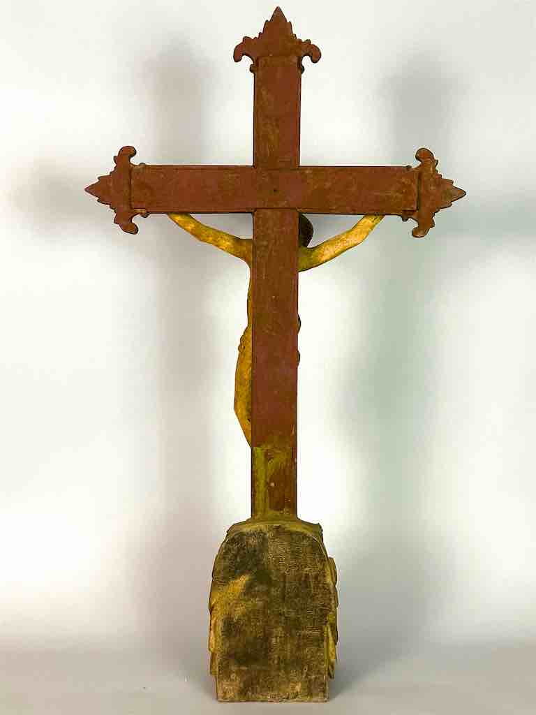 A very Large Antique French-Vietnamese Catholic Crucifix