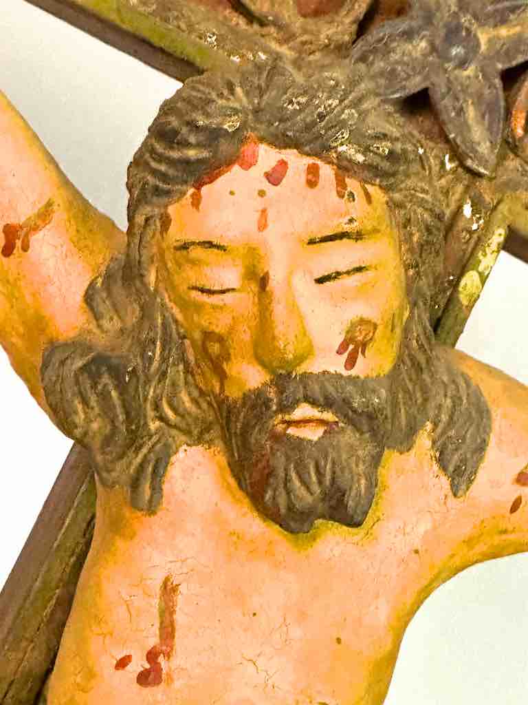 A very Large Antique French-Vietnamese Catholic Crucifix