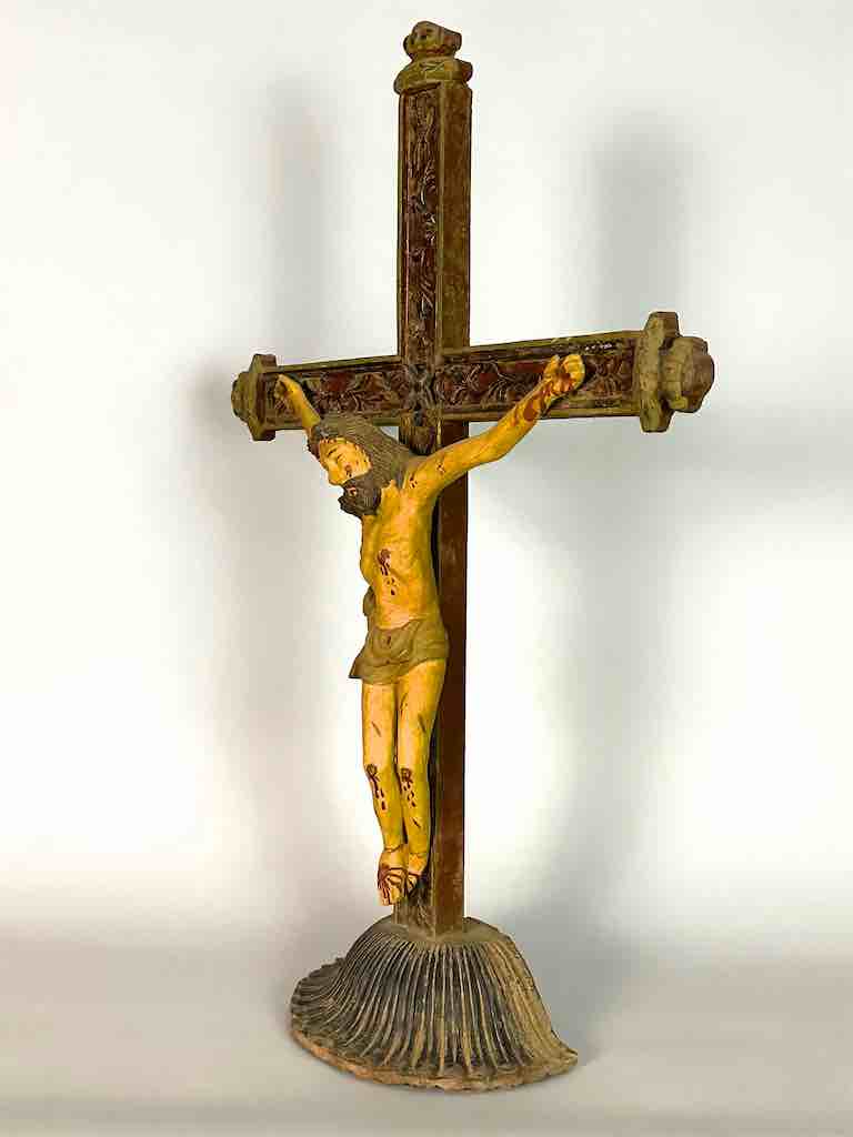 A very Large Antique French-Vietnamese Catholic Crucifix