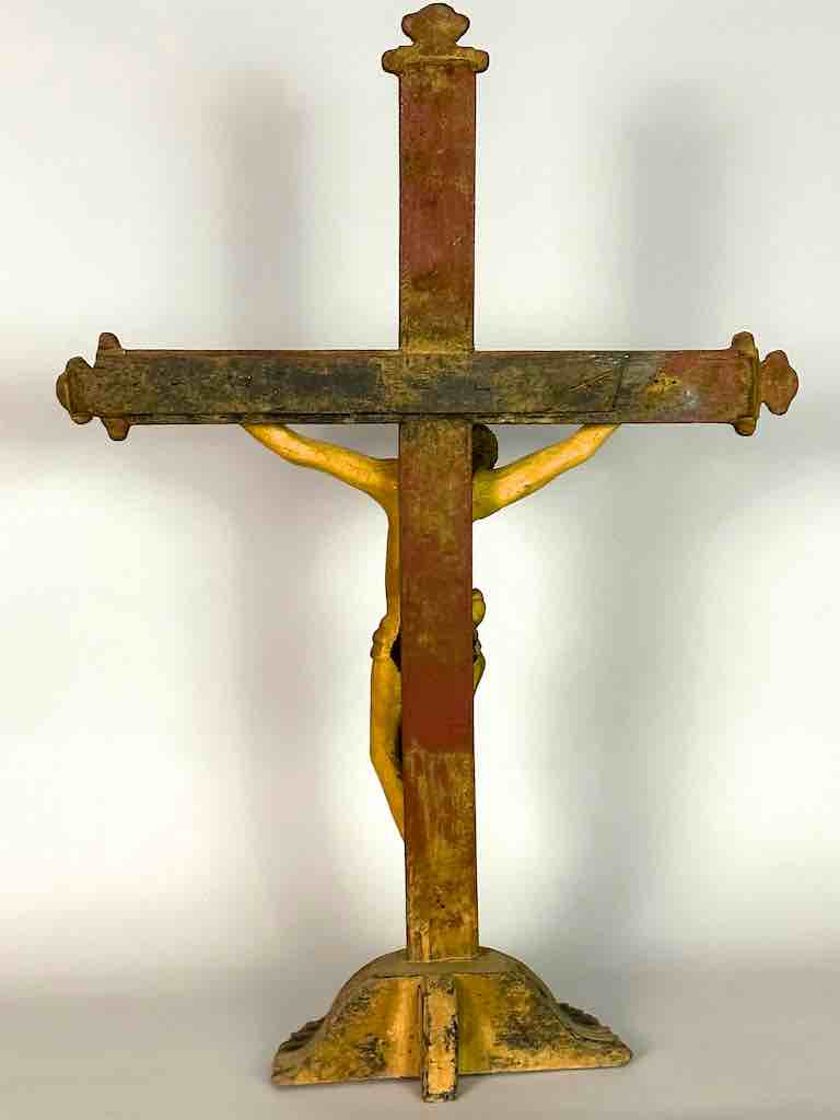 A very Large Antique French-Vietnamese Catholic Crucifix