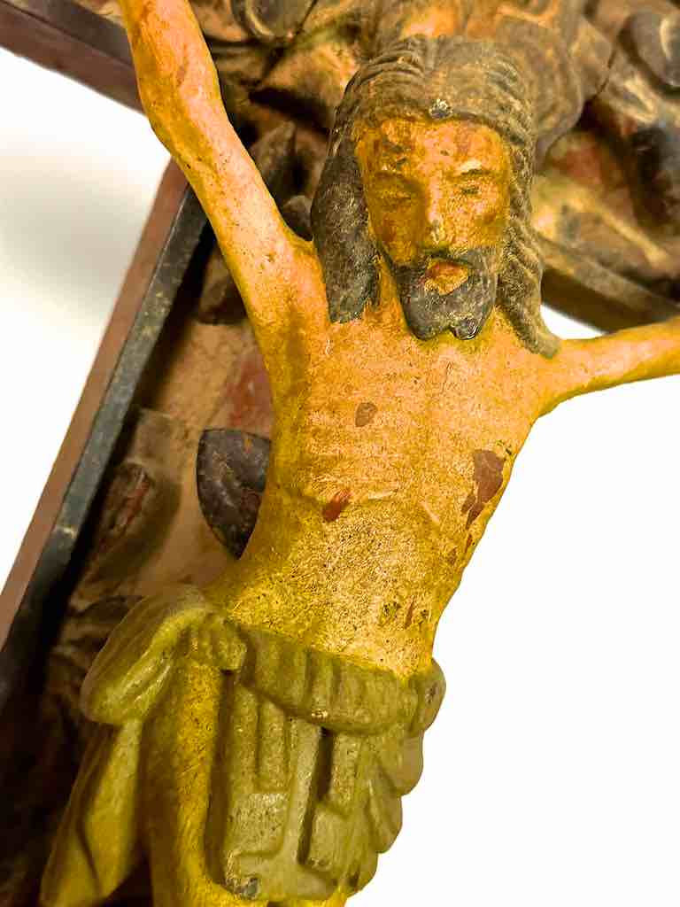 A very Large Antique French-Vietnamese Catholic Crucifix