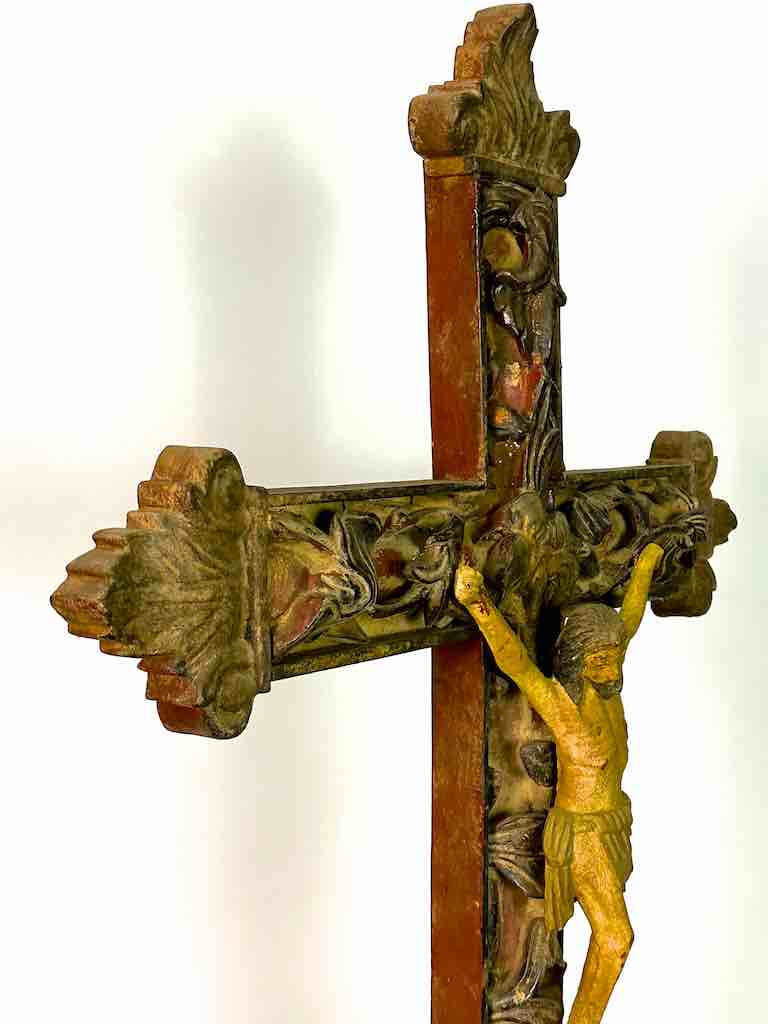 A very Large Antique French-Vietnamese Catholic Crucifix