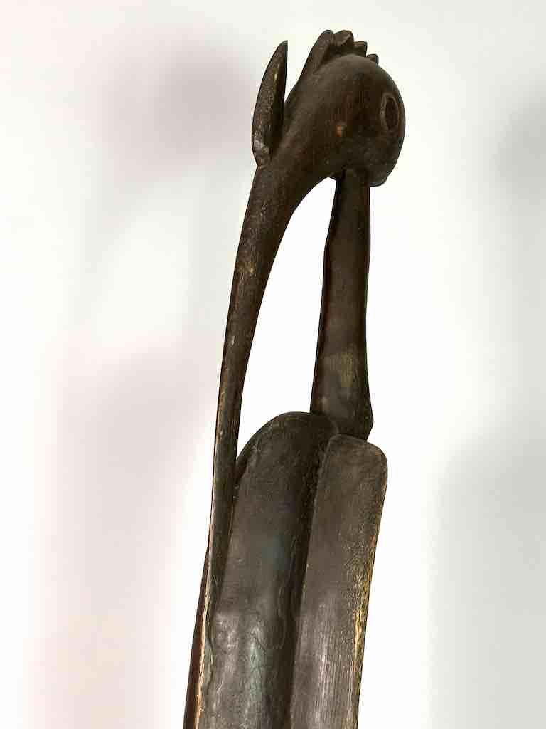 Senufo Tall Contemporary Hornbill Statue | 53" - Ivory Coast