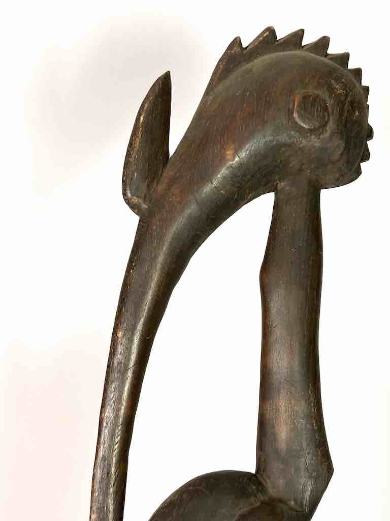 Senufo Tall Contemporary Hornbill Statue | 53" - Ivory Coast