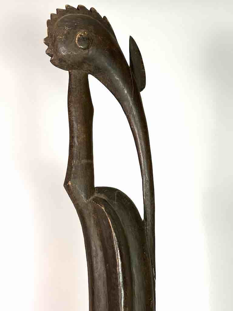 Senufo Tall Contemporary Hornbill Statue | 53" - Ivory Coast