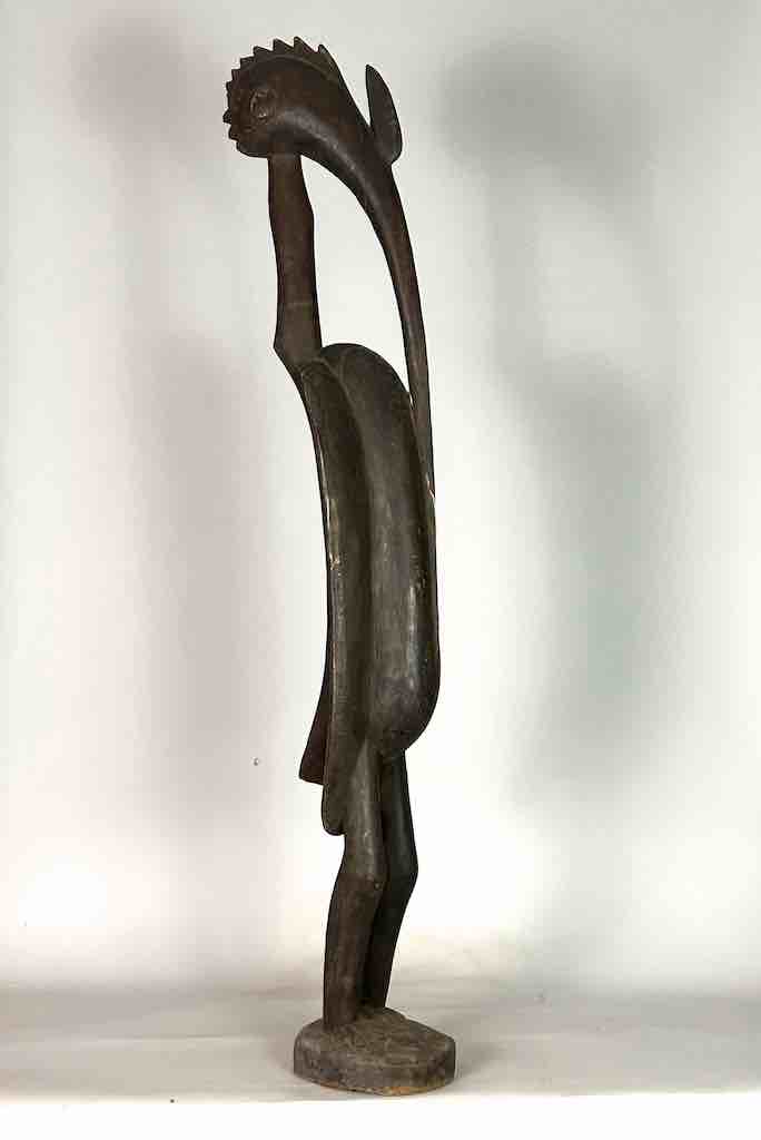 Senufo Tall Contemporary Hornbill Statue | 53" - Ivory Coast