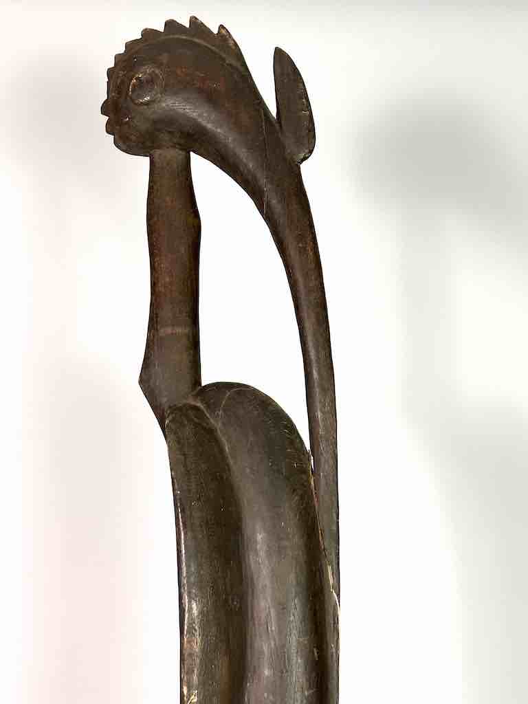 Senufo Tall Contemporary Hornbill Statue | 53" - Ivory Coast
