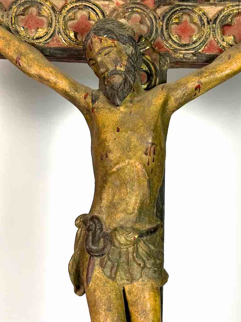 A very Large Antique French-Vietnamese Catholic Crucifix