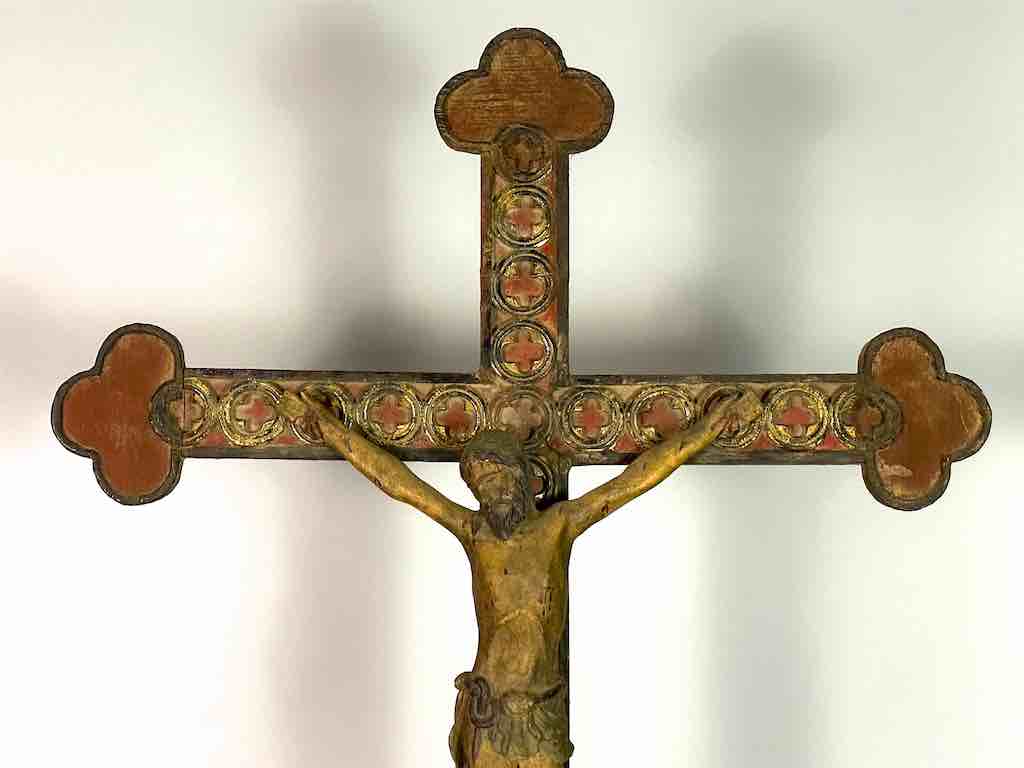 A very Large Antique French-Vietnamese Catholic Crucifix