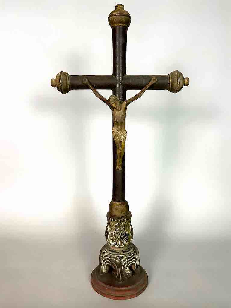 A very Large Antique French-Vietnamese Catholic Crucifix