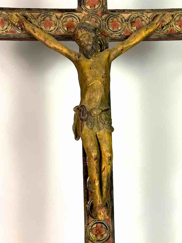 A very Large Antique French-Vietnamese Catholic Crucifix