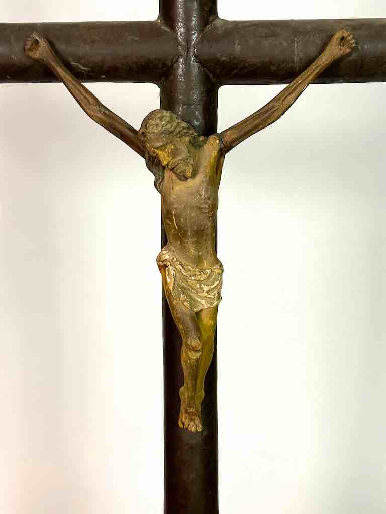A very Large Antique French-Vietnamese Catholic Crucifix