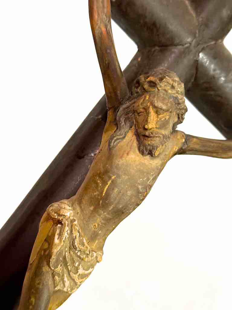 A very Large Antique French-Vietnamese Catholic Crucifix