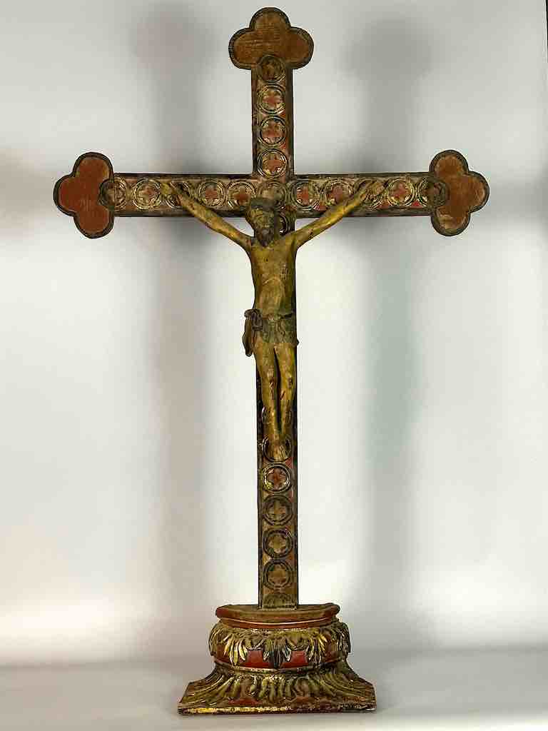A very Large Antique French-Vietnamese Catholic Crucifix