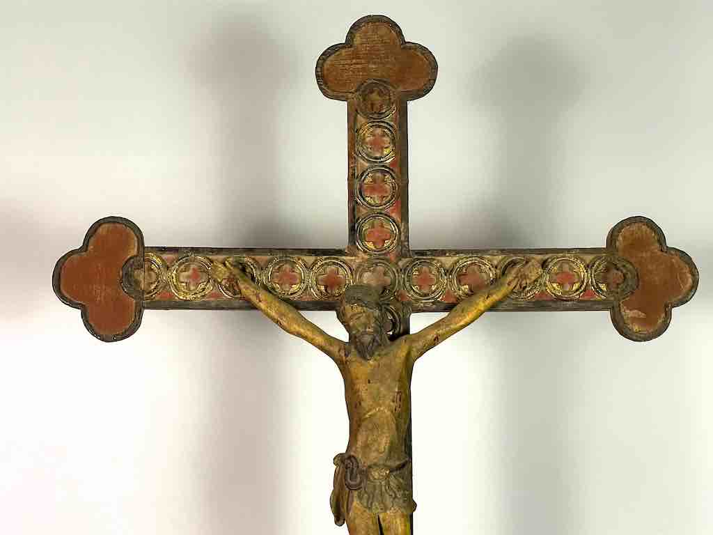 A very Large Antique French-Vietnamese Catholic Crucifix