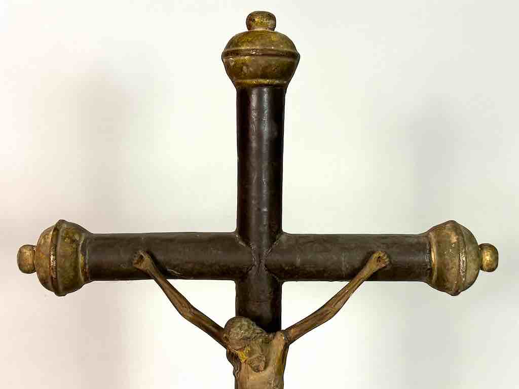 A very Large Antique French-Vietnamese Catholic Crucifix