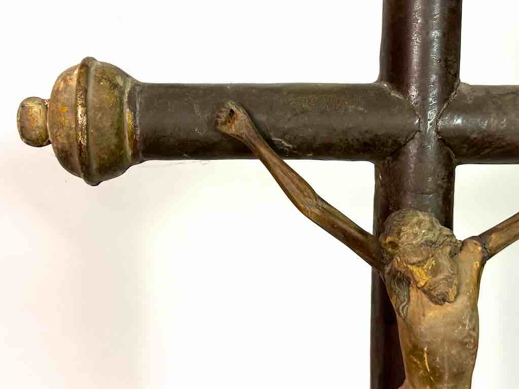 A very Large Antique French-Vietnamese Catholic Crucifix