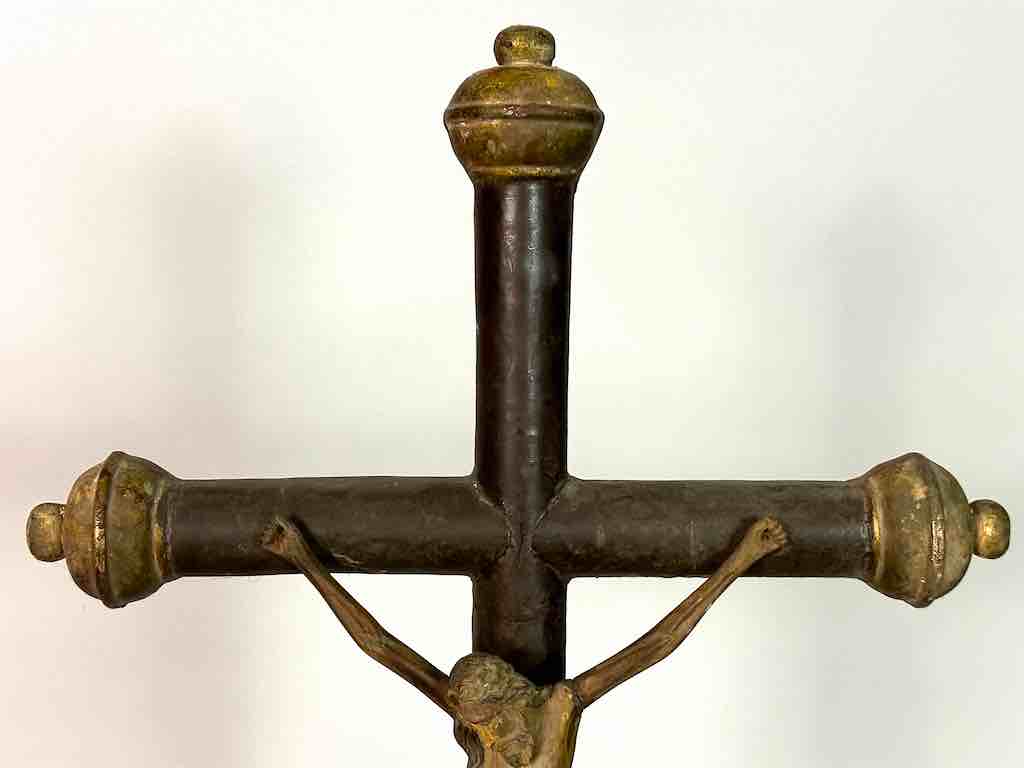 A very Large Antique French-Vietnamese Catholic Crucifix