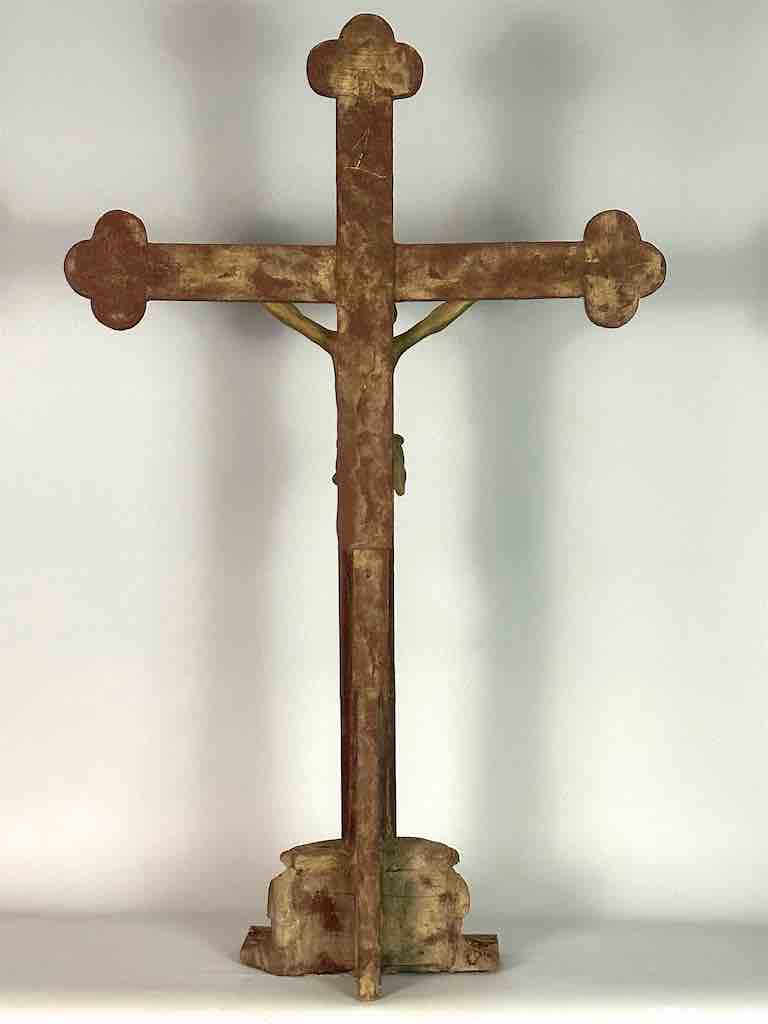A very Large Antique French-Vietnamese Catholic Crucifix
