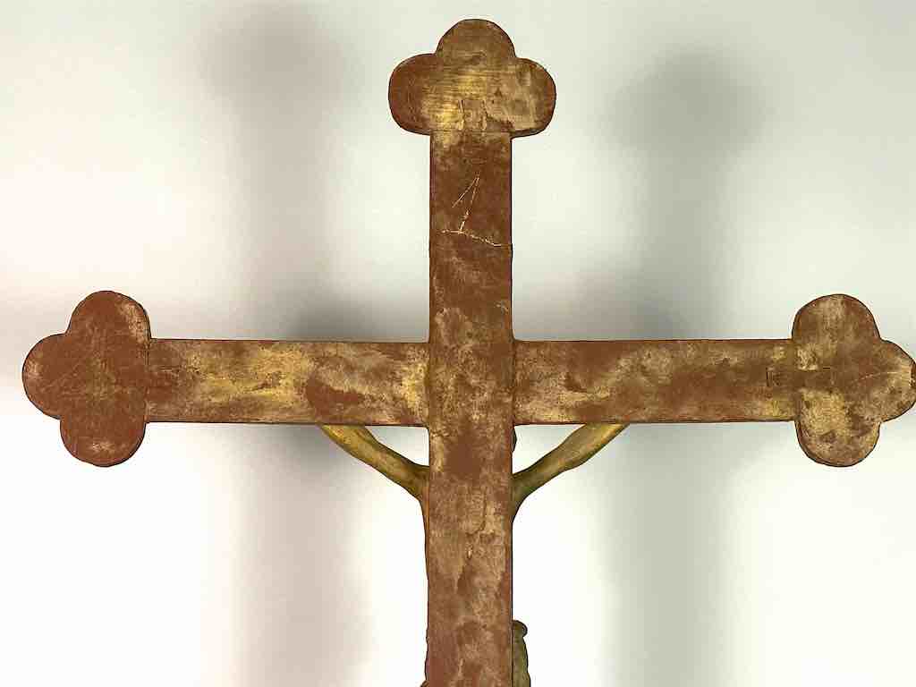 A very Large Antique French-Vietnamese Catholic Crucifix