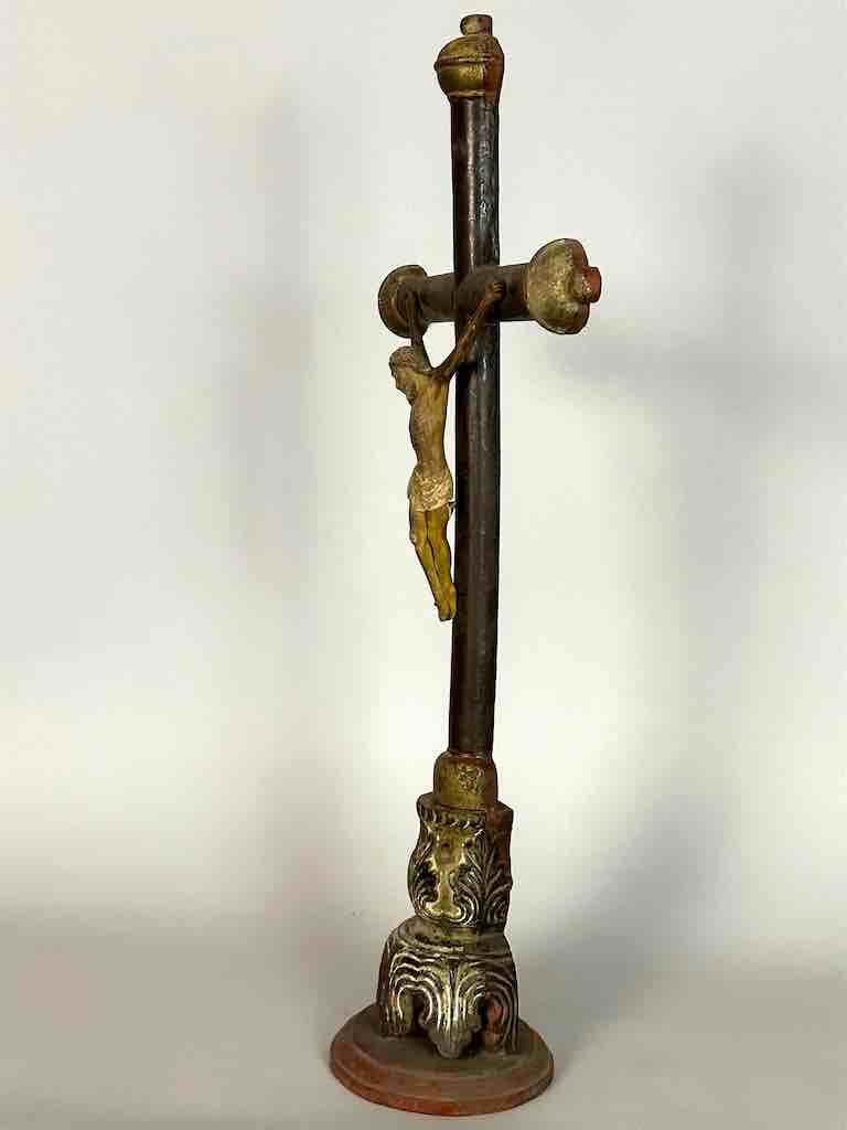 A very Large Antique French-Vietnamese Catholic Crucifix