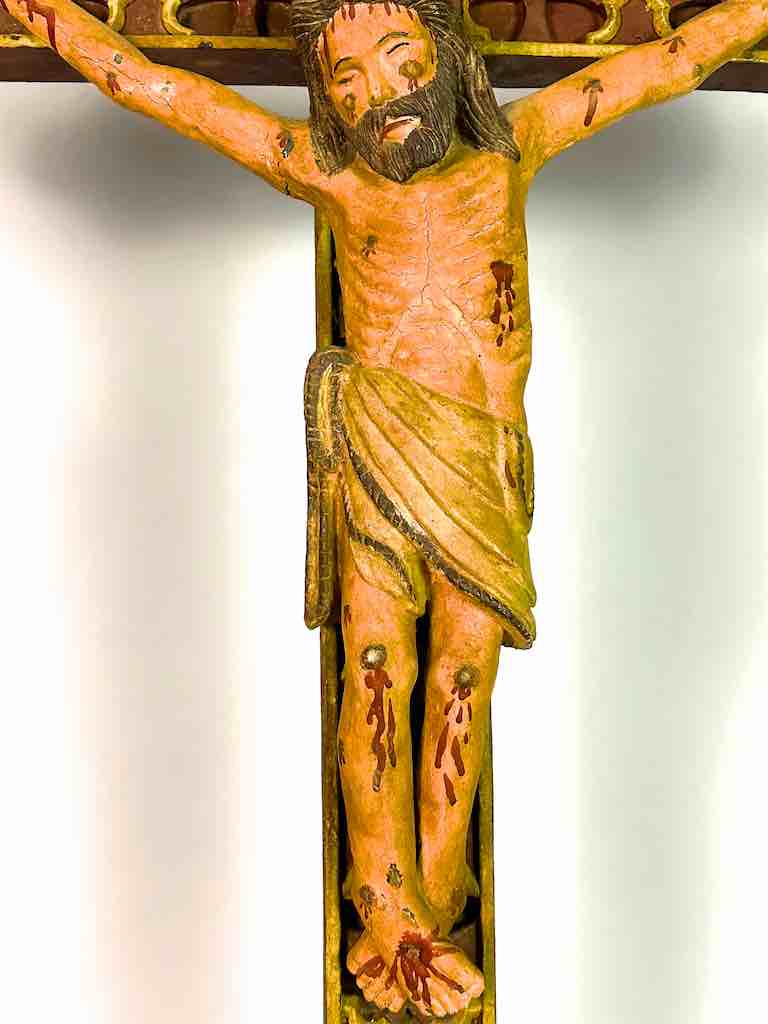 A very Large Antique French-Vietnamese Catholic Crucifix