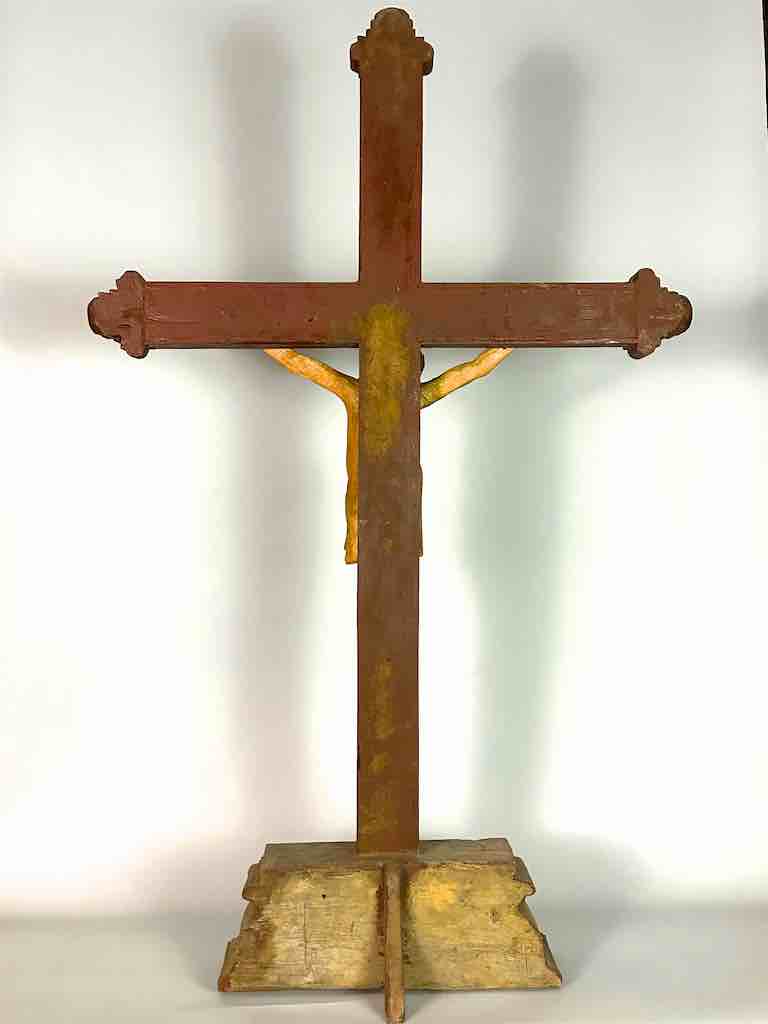 A very Large Antique French-Vietnamese Catholic Crucifix