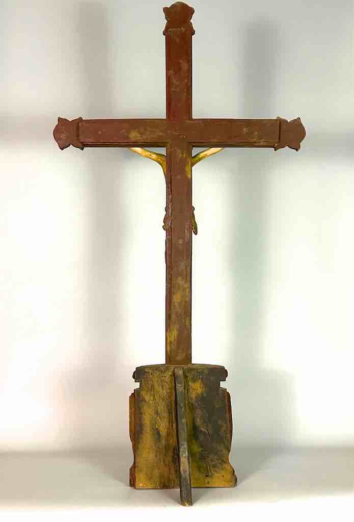 A very Large Antique French-Vietnamese Catholic Crucifix