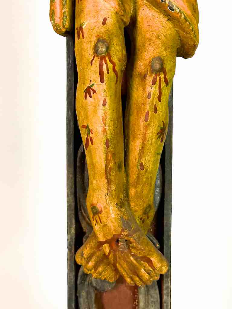 A very Large Antique French-Vietnamese Catholic Crucifix