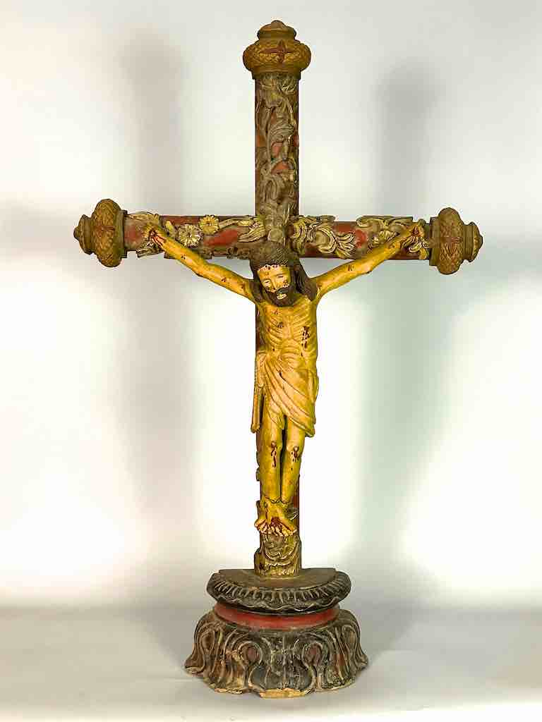 A very Large Antique French-Vietnamese Catholic Crucifix