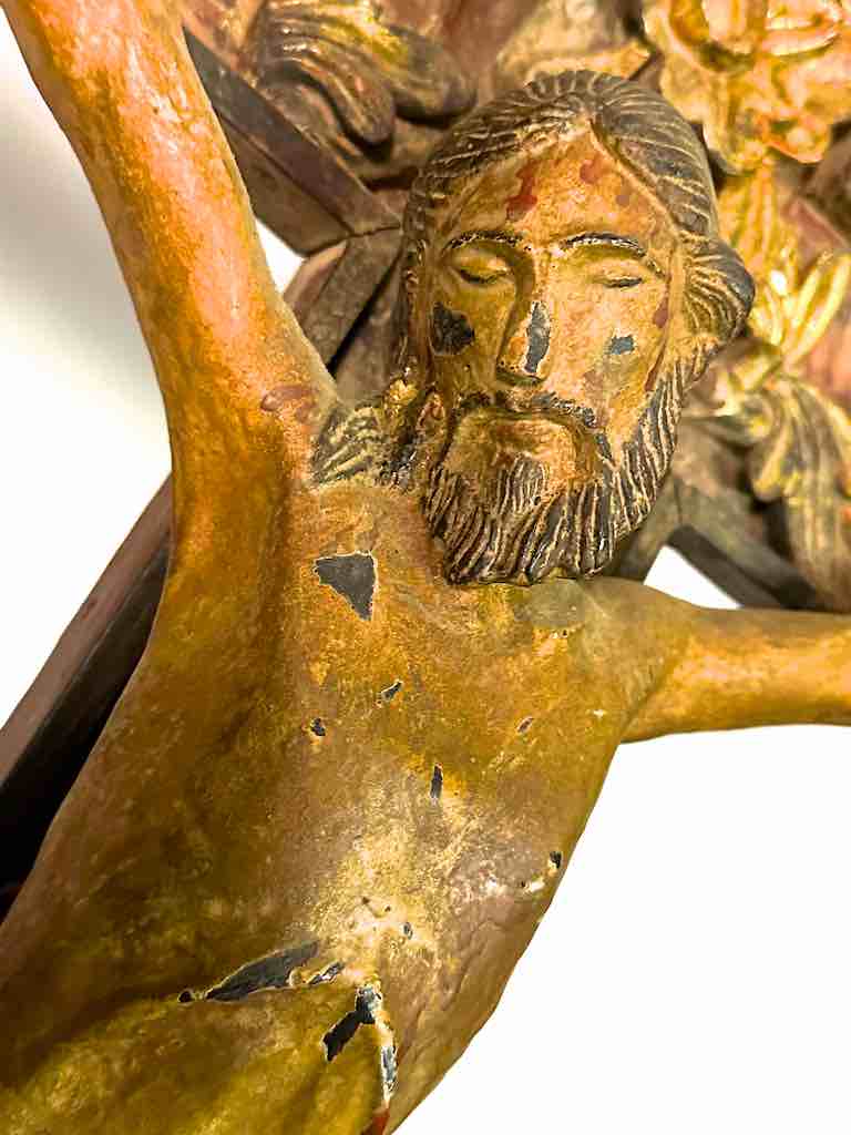 A very Large Antique French-Vietnamese Catholic Crucifix