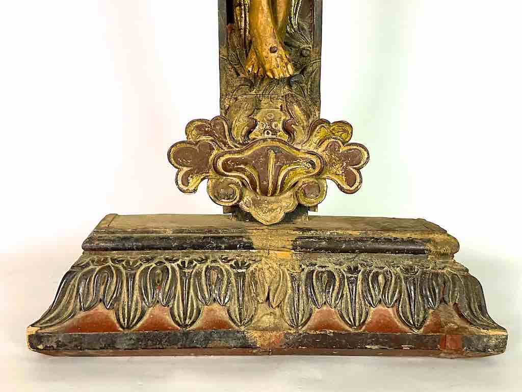 A very Large Antique French-Vietnamese Catholic Crucifix