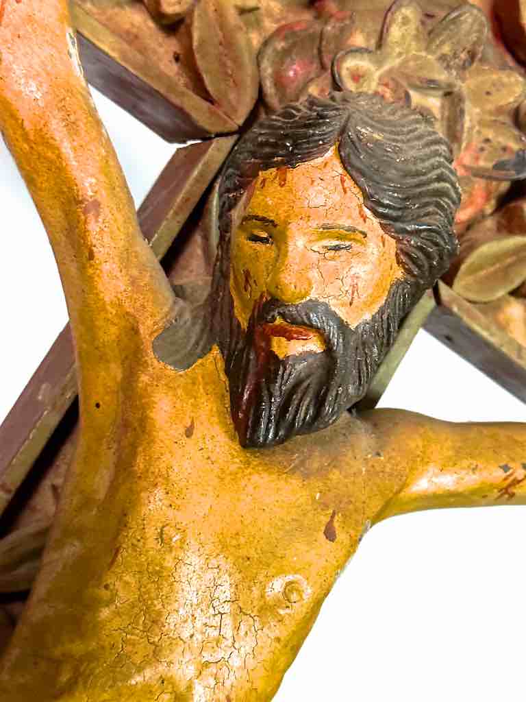 A very Large Antique French-Vietnamese Catholic Crucifix