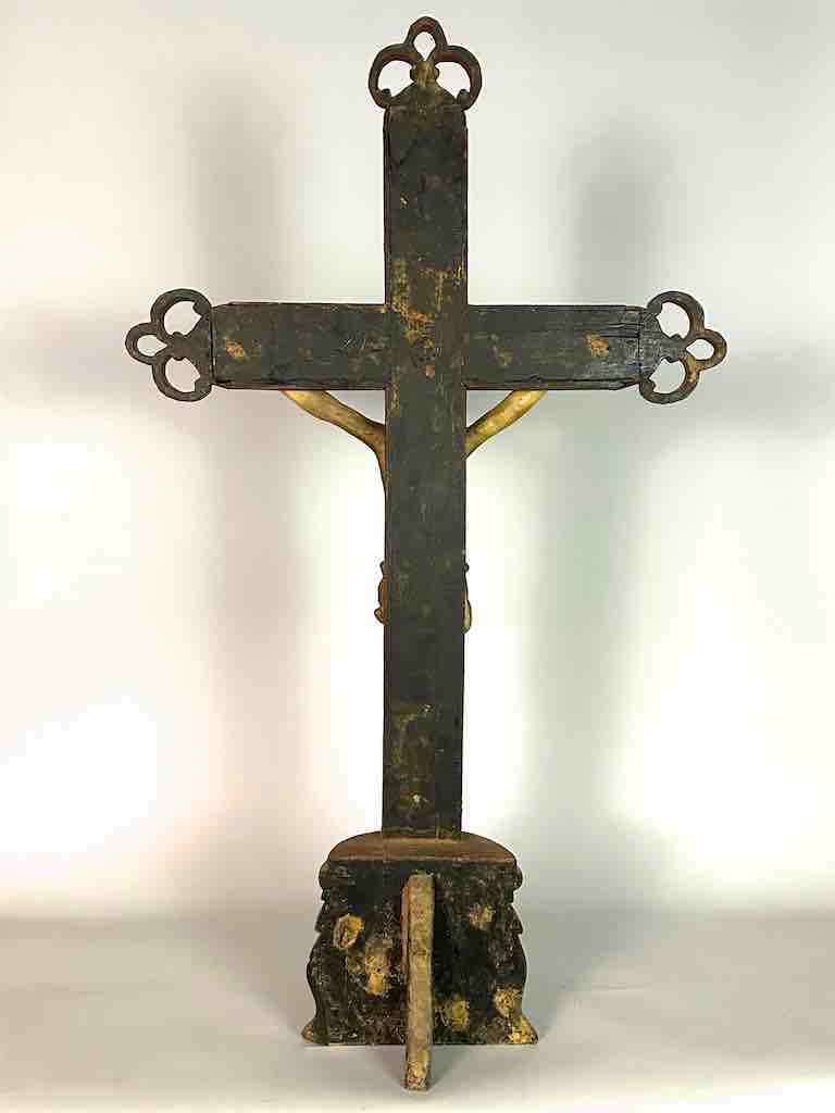 A very Large Antique French-Vietnamese Catholic Crucifix