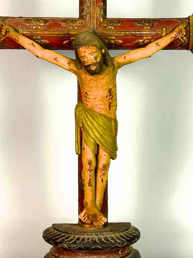 A very Large Antique French-Vietnamese Catholic Crucifix