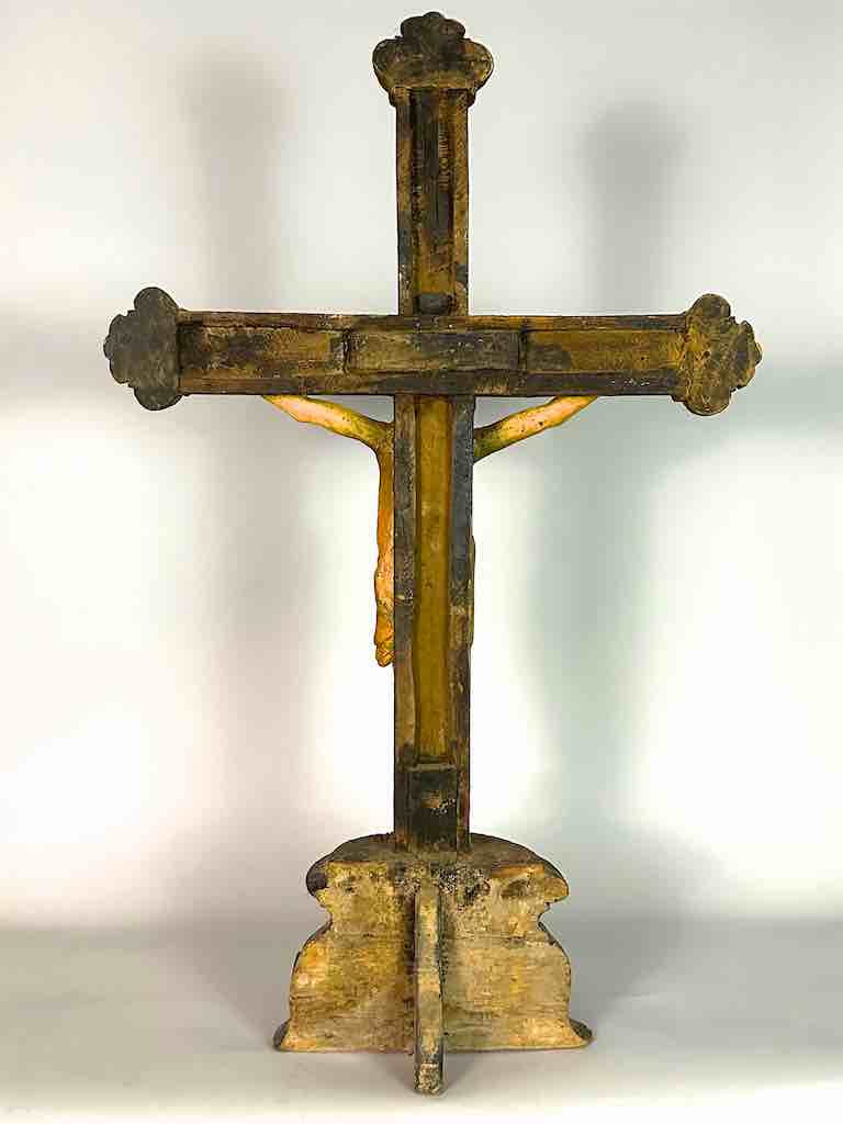 A very Large Antique French-Vietnamese Catholic Crucifix