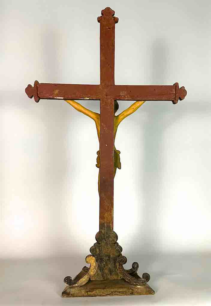 A very Large Antique French-Vietnamese Catholic Crucifix