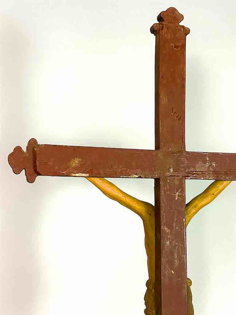 A very Large Antique French-Vietnamese Catholic Crucifix