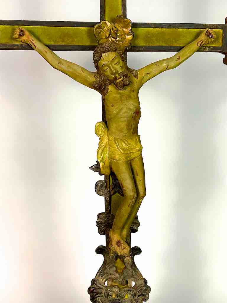 A very Large Antique French-Vietnamese Catholic Crucifix