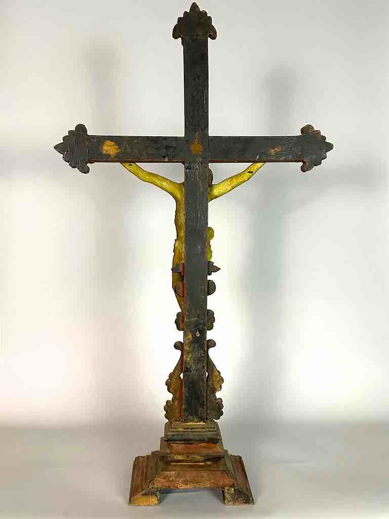 A very Large Antique French-Vietnamese Catholic Crucifix