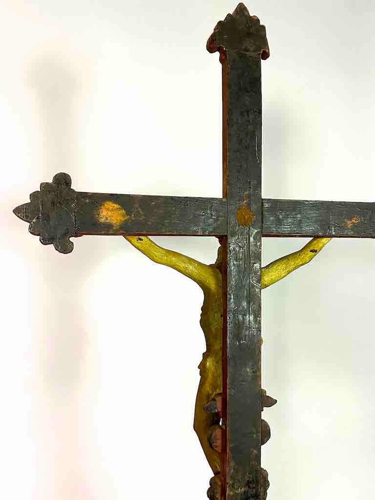 A very Large Antique French-Vietnamese Catholic Crucifix