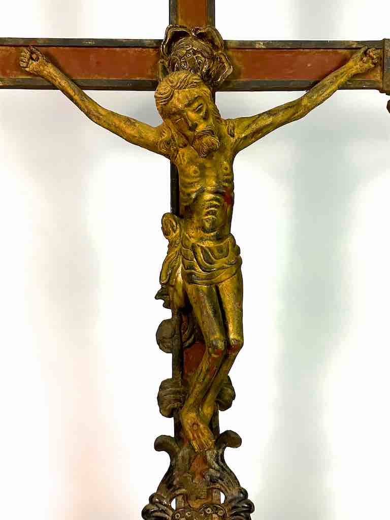 A very Large Antique French-Vietnamese Catholic Crucifix